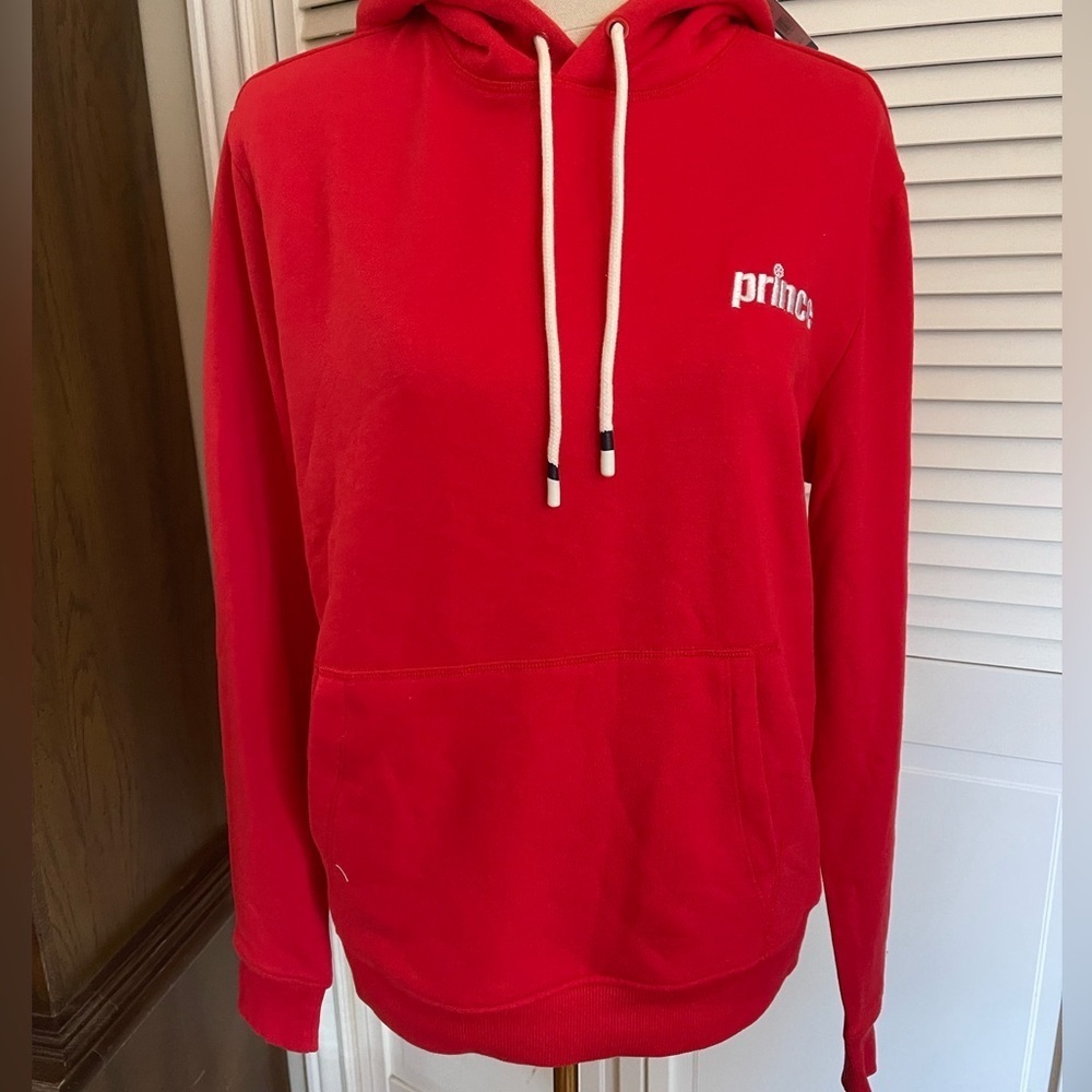 Prince Pickleball Men's Fleece Hooded Pullover
Sweatshirt - Red Size small